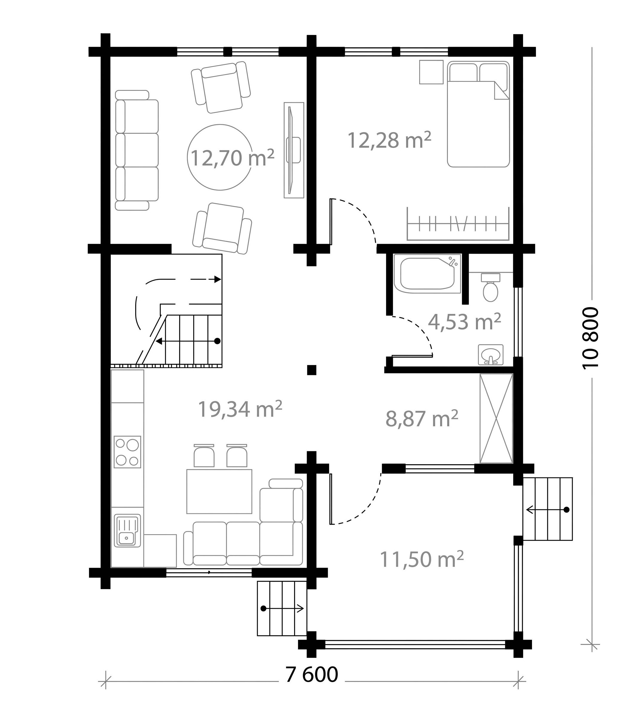 Emīlija P-127 floor plan