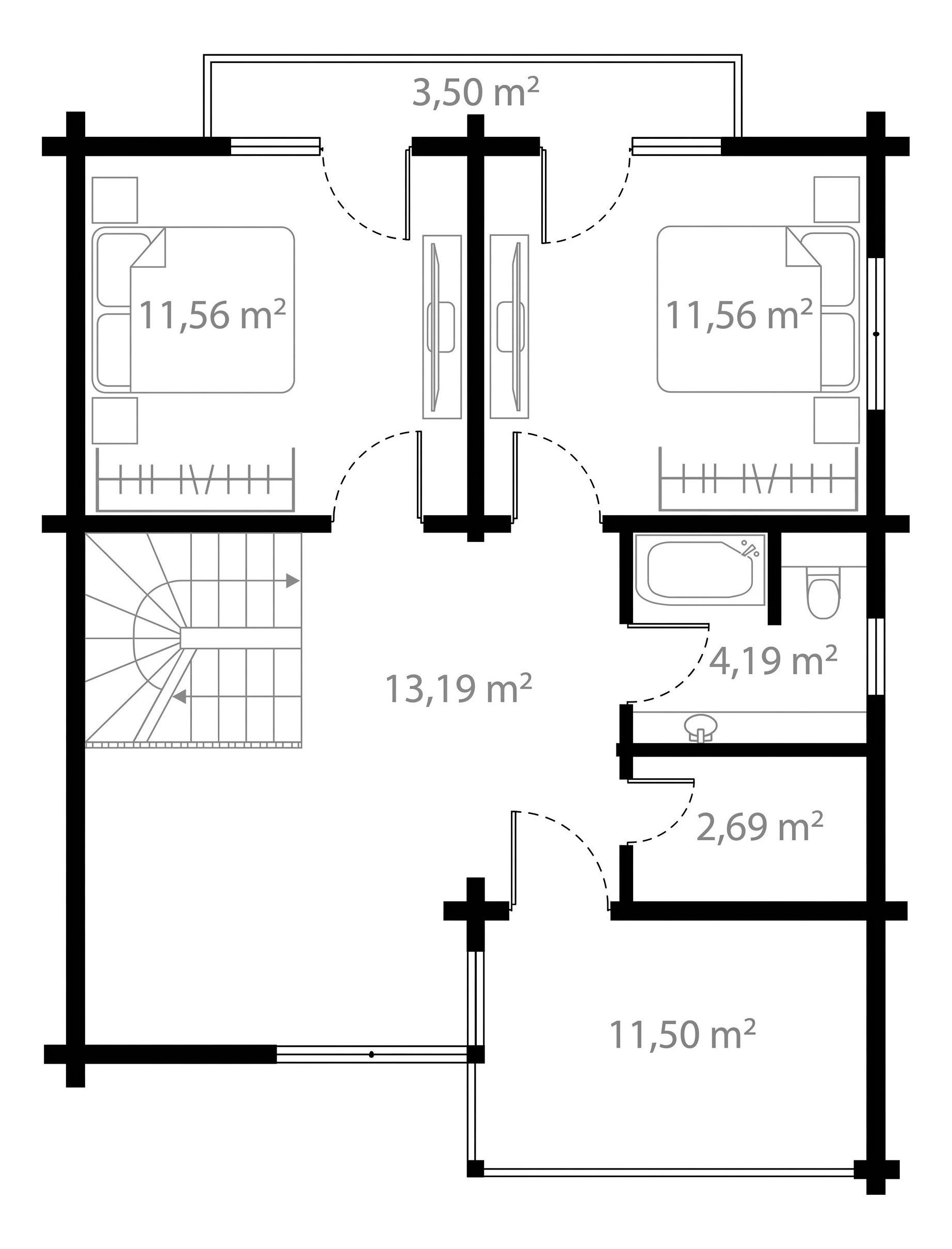 Emīlija P-127 floor plan